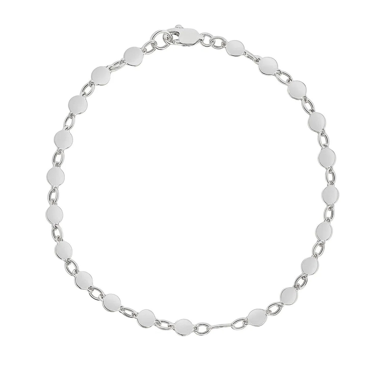 14k Bracelet with Polished Circles (3.90 mm)
