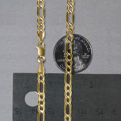 14k Yellow Gold Lite Figaro Chain