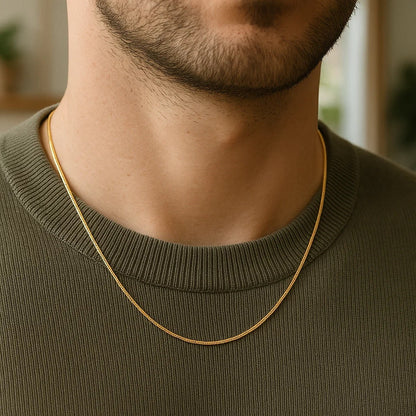 14k Yellow Gold Round Snake Chain