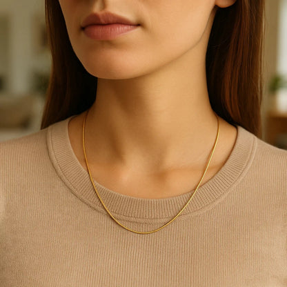 14k Yellow Gold Round Snake Chain