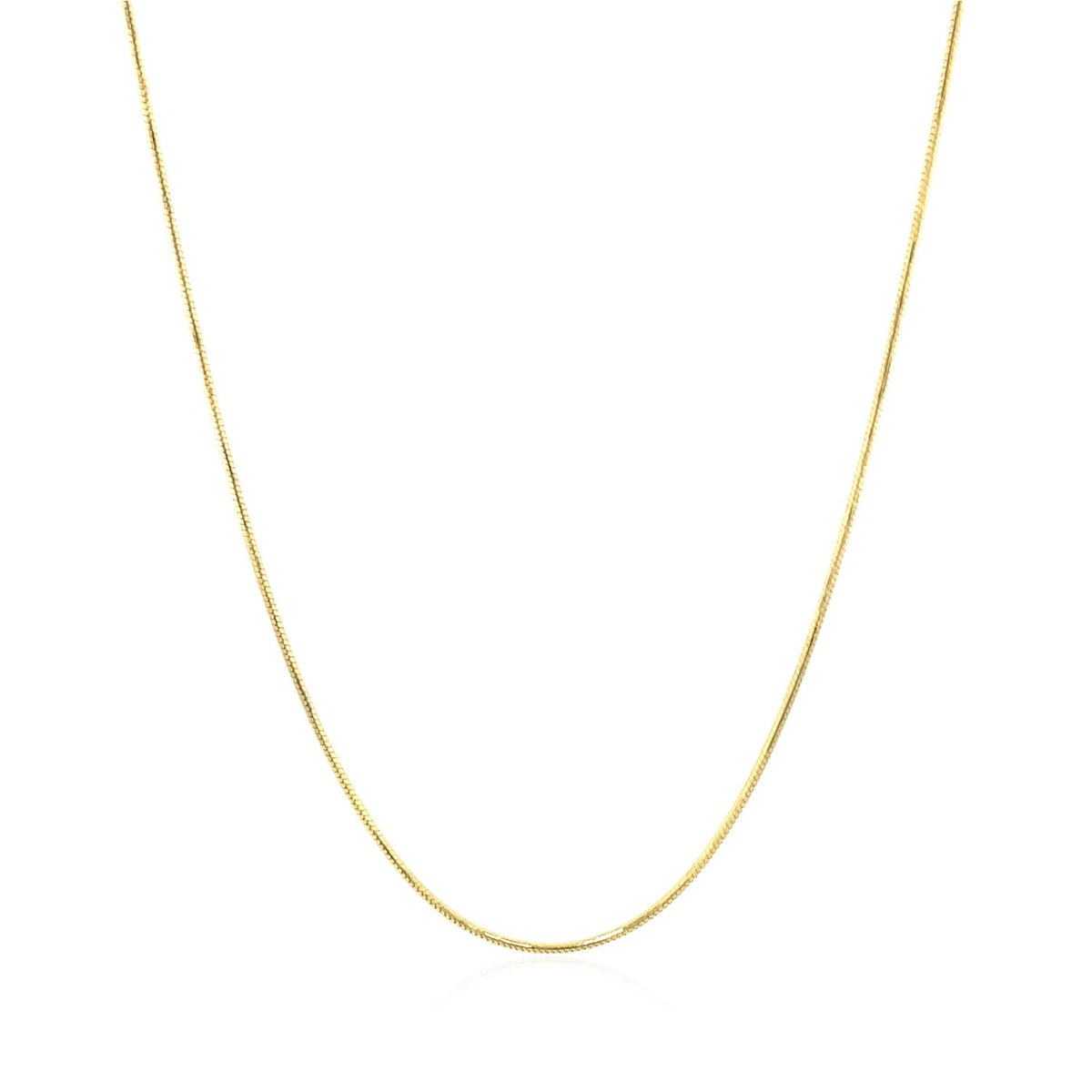 14k Yellow Gold Round Snake Chain