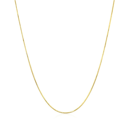 14k Yellow Gold Round Snake Chain