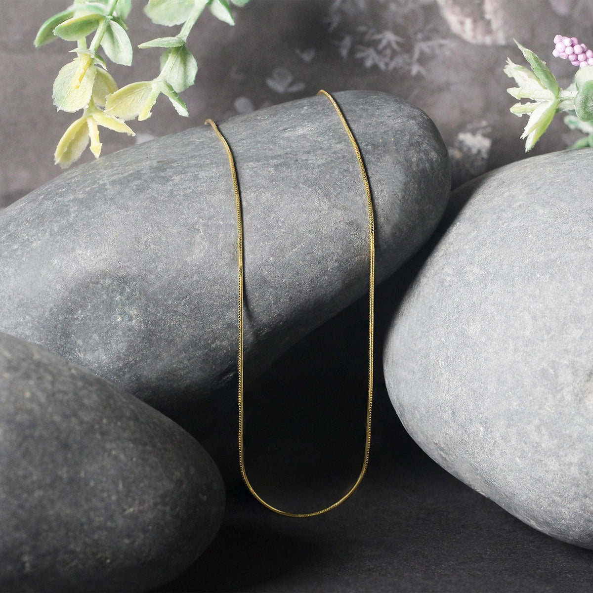 14k Yellow Gold Round Snake Chain