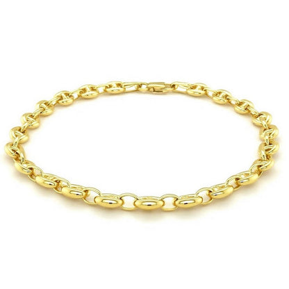 14k Yellow Gold Puffed Mariner Link Bracelet (6.80 mm)