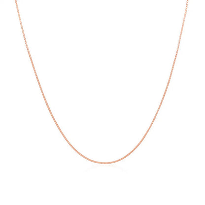 14k Rose Gold Classic Box Chain 0.60 mm