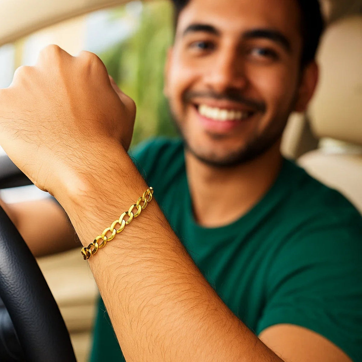 14k Solid Curb Bracelet (3.60 mm)
