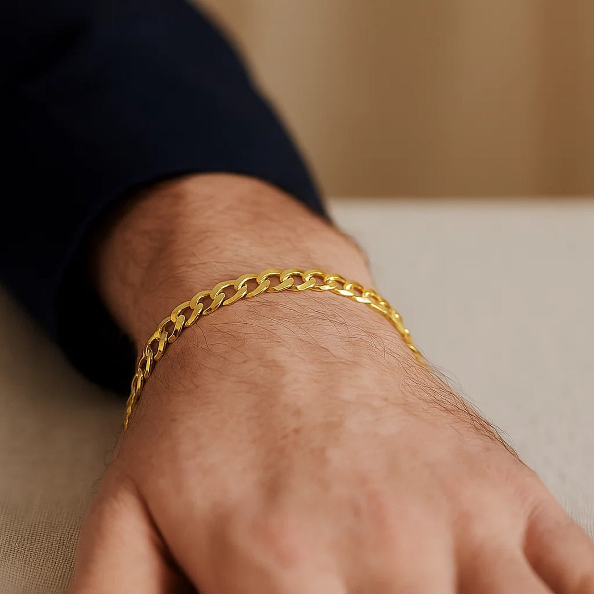 14k Solid Curb Bracelet (3.60 mm)