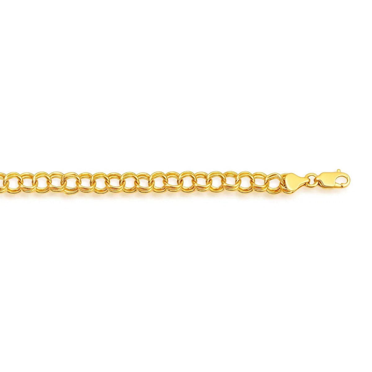 14k Yellow Gold Lite Charm Bracelet (8.00 mm)