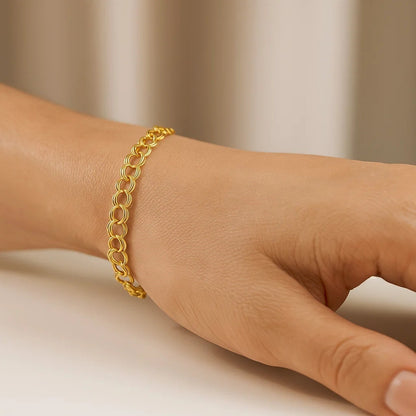 14k Yellow Gold Lite Charm Bracelet (8.00 mm)
