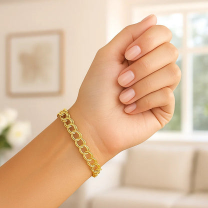 14k Yellow Gold Lite Charm Bracelet (8.00 mm)
