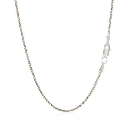 18k White Gold Round Wheat Chain