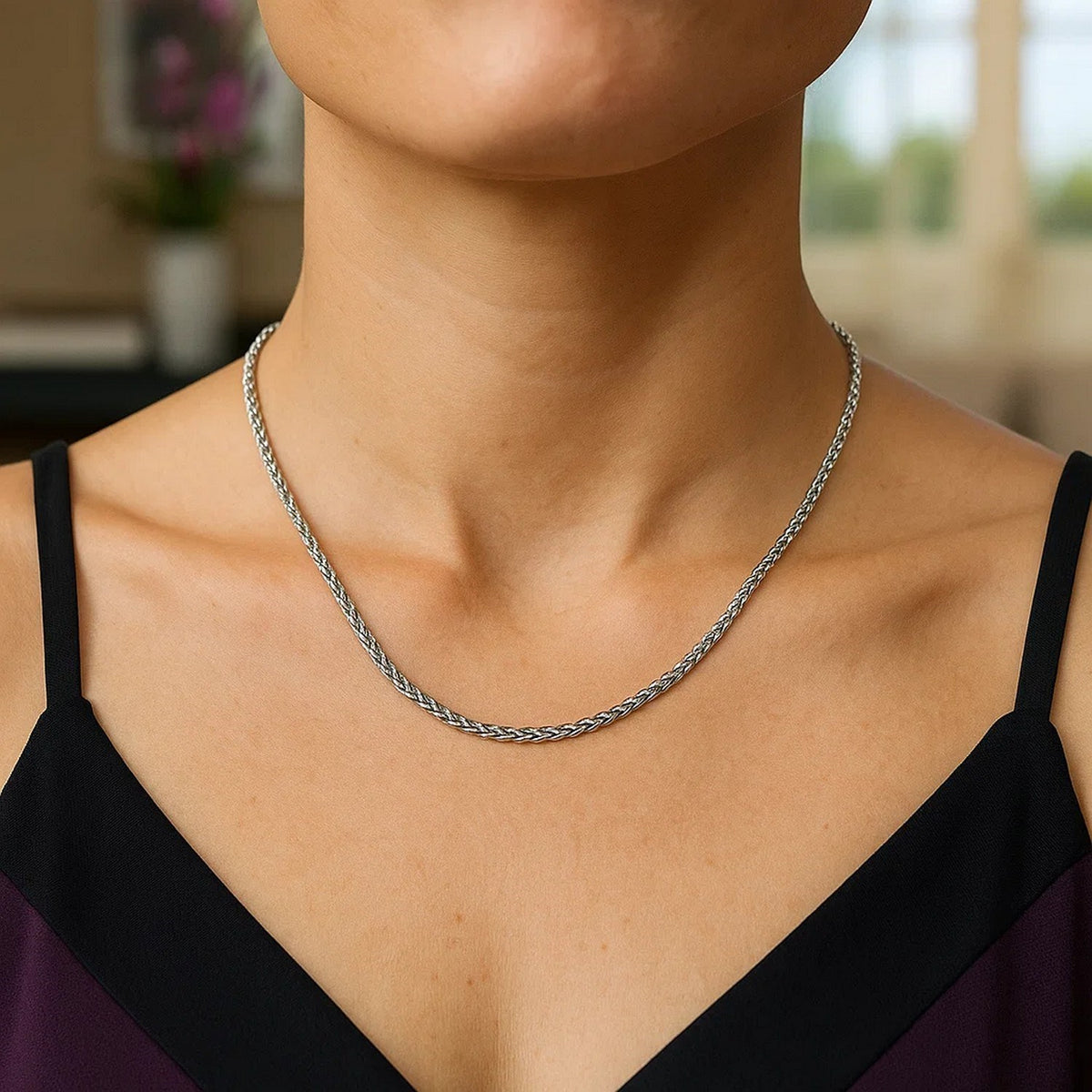 14k Round Wheat Chain