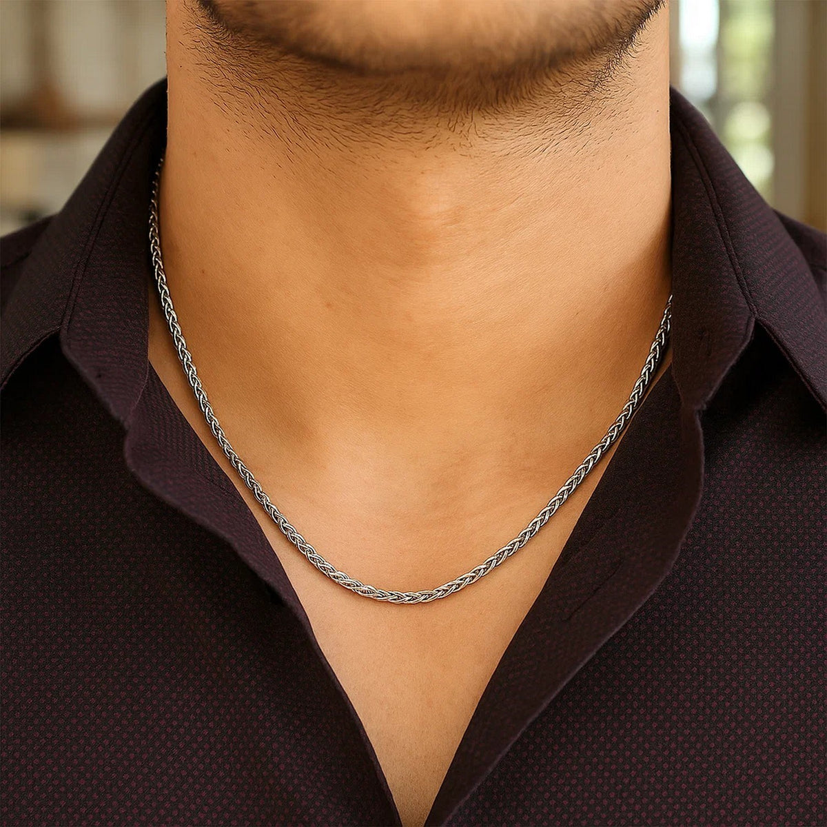 14k Round Wheat Chain