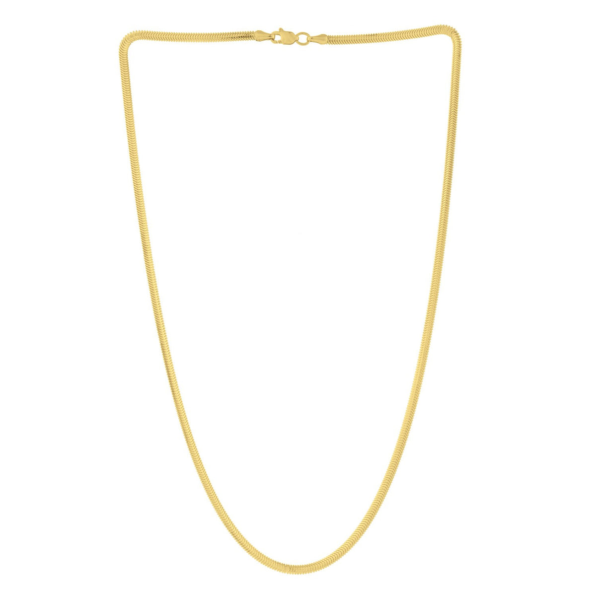 14K Yellow Gold Oval Snake Chain