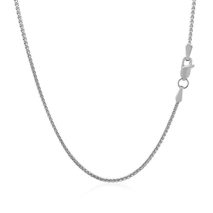 18k White Gold Round Wheat Chain