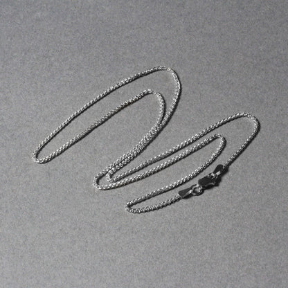 18k White Gold Round Wheat Chain