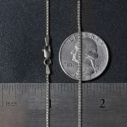 18k White Gold Round Wheat Chain