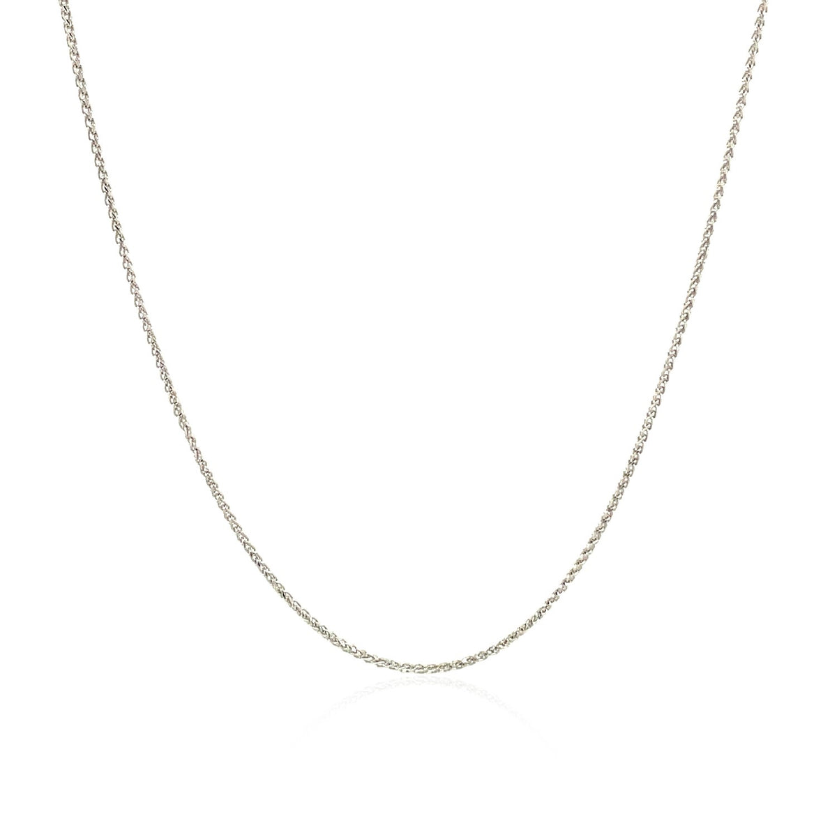14k Rose Gold Diamond Cut Round Wheat Chain