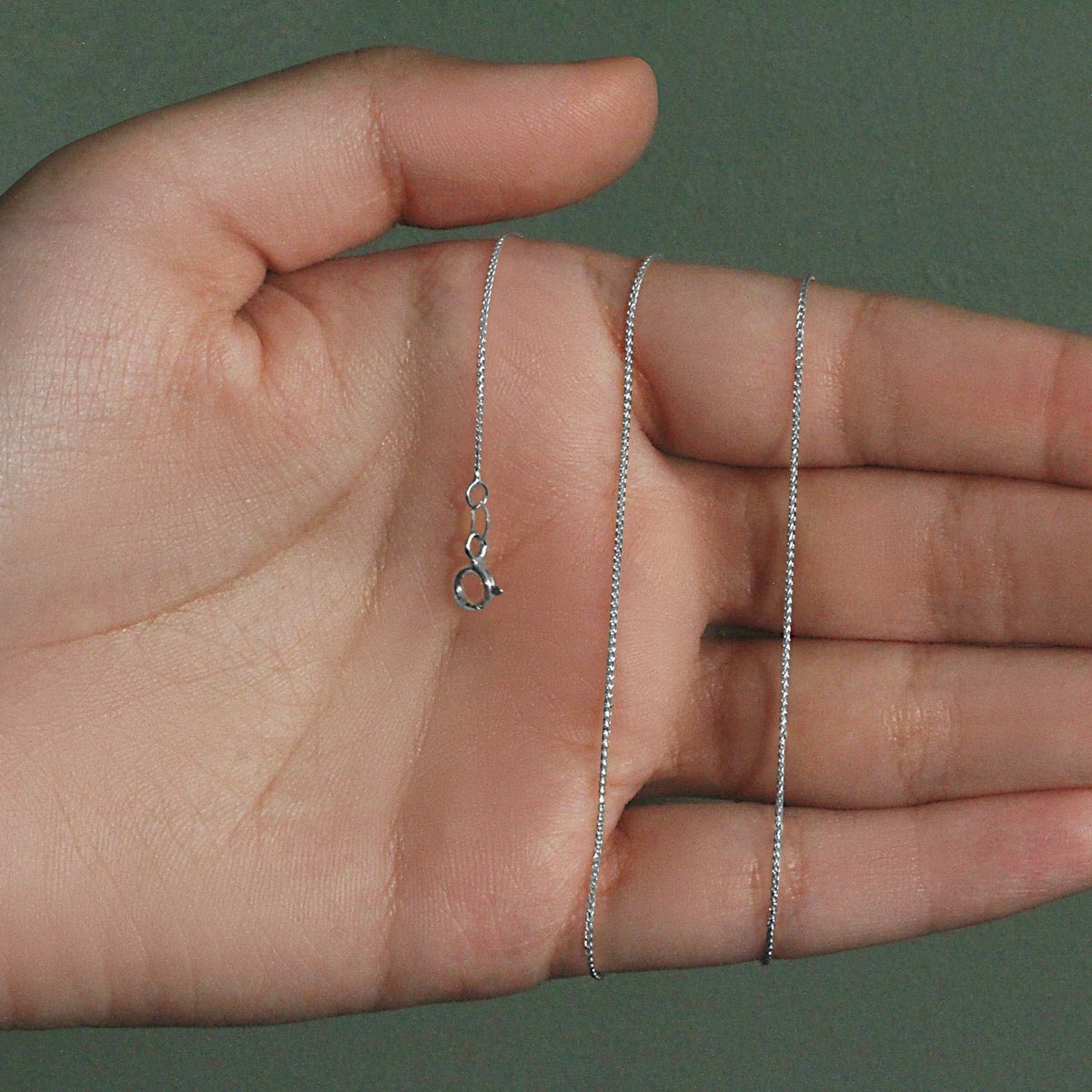 14k Rose Gold Diamond Cut Round Wheat Chain