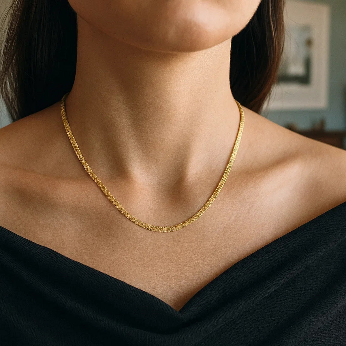 14k Yellow Gold Bismark Chain
