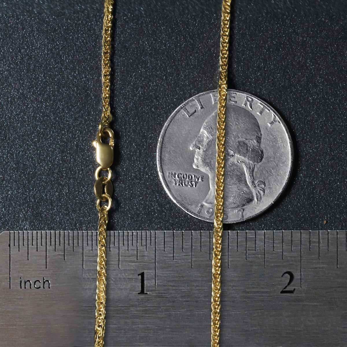 14k Square Wheat Chain (1.80 mm)