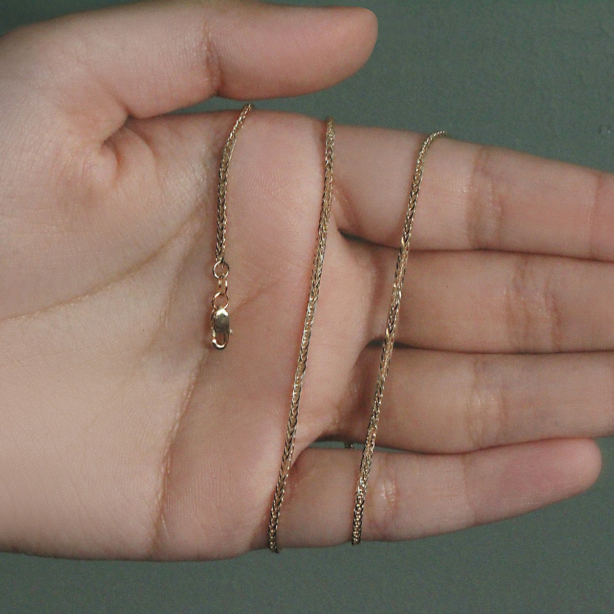 14k Square Wheat Chain (1.80 mm)