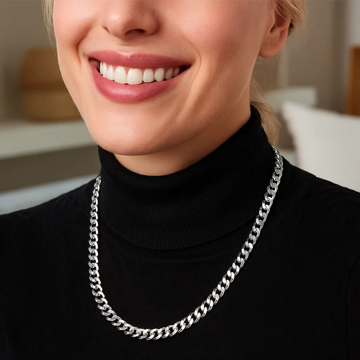 14k Solid Curb Chain
