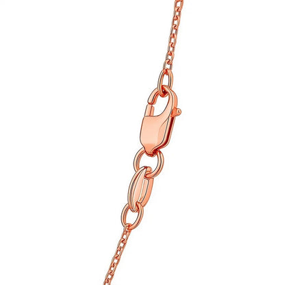Diamond Cut Cable Link Chain in Rose Gold (0.87 mm)