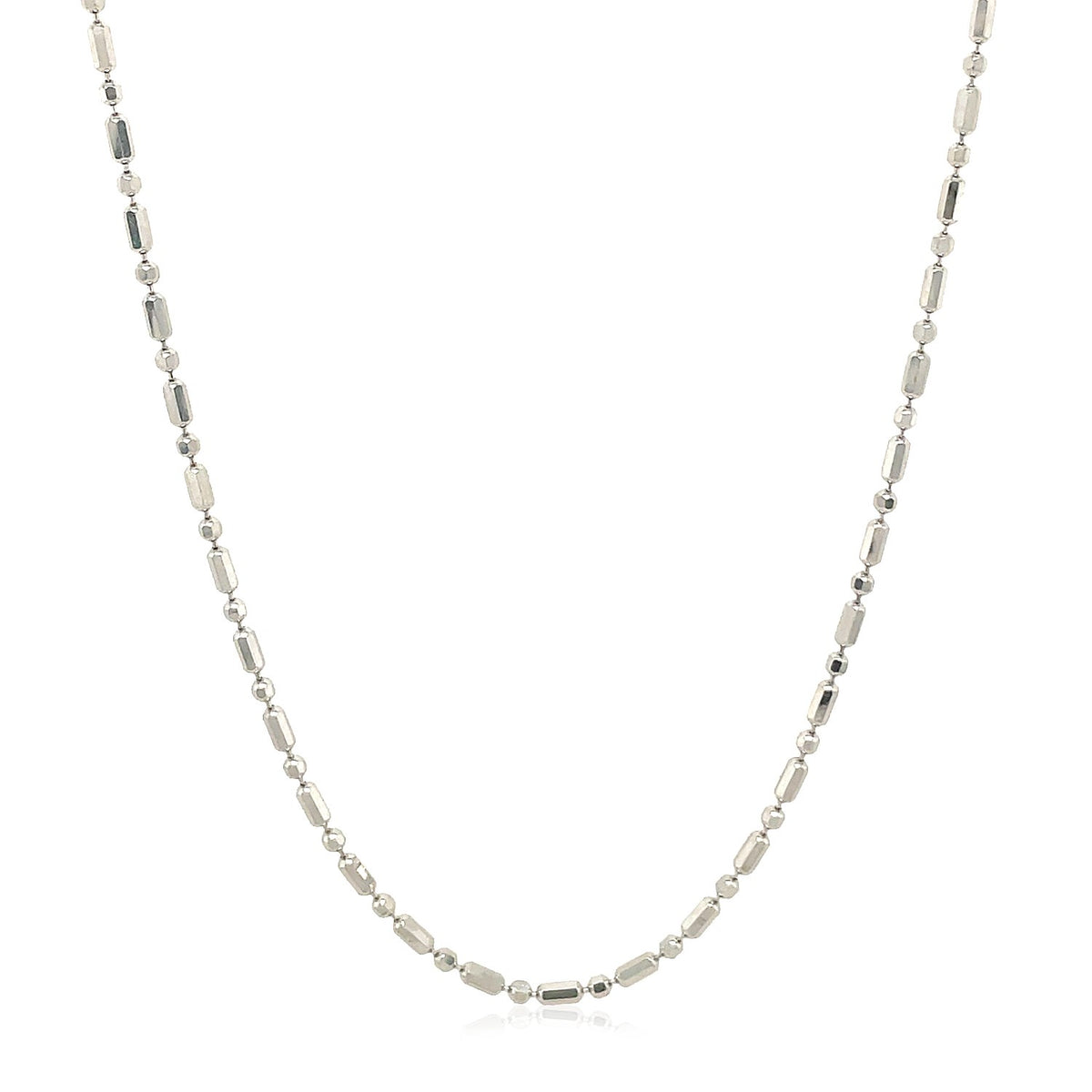 14k Diamond-Cut Alternating Bead Chain