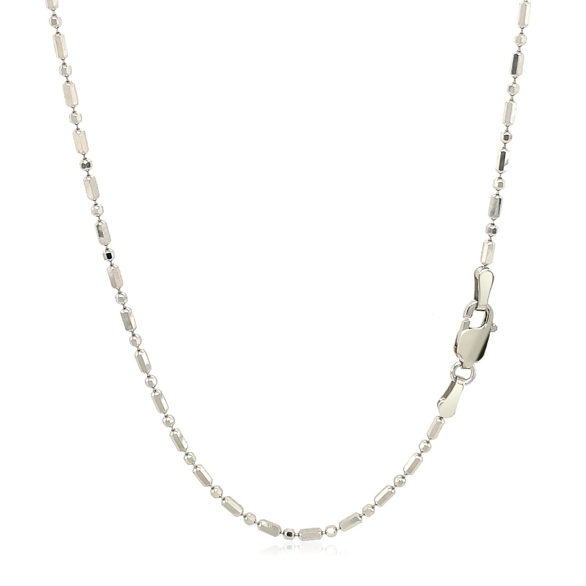 14k Diamond-Cut Alternating Bead Chain