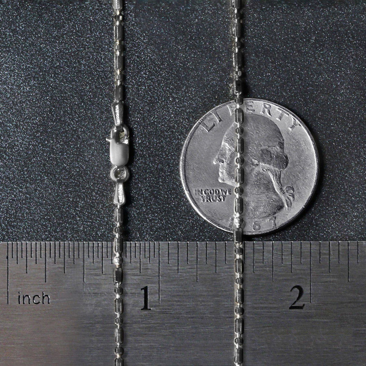 14k Diamond-Cut Alternating Bead Chain