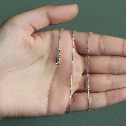 14k Diamond-Cut Alternating Bead Chain