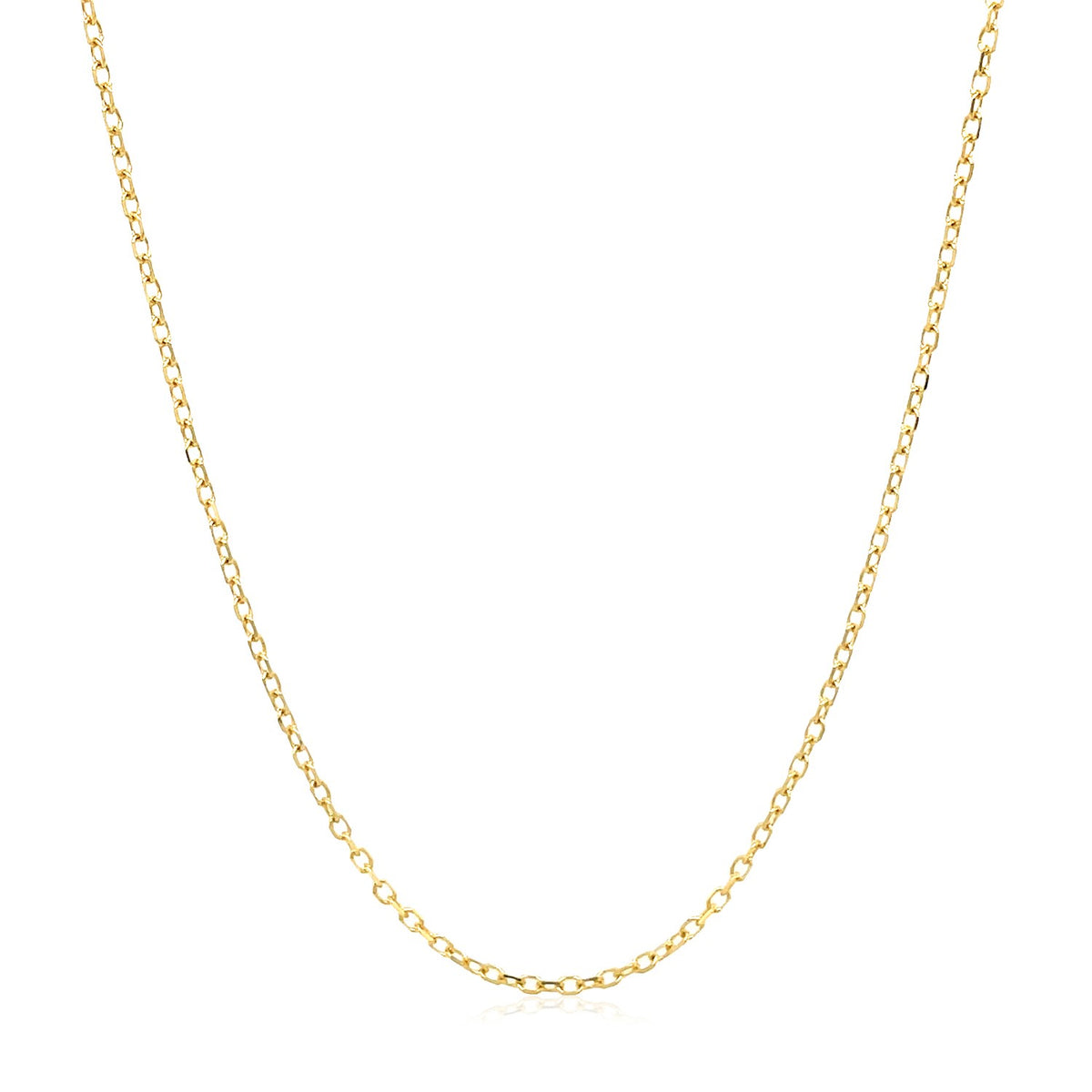 14k Faceted Cable Link Chain (1.2 mm)