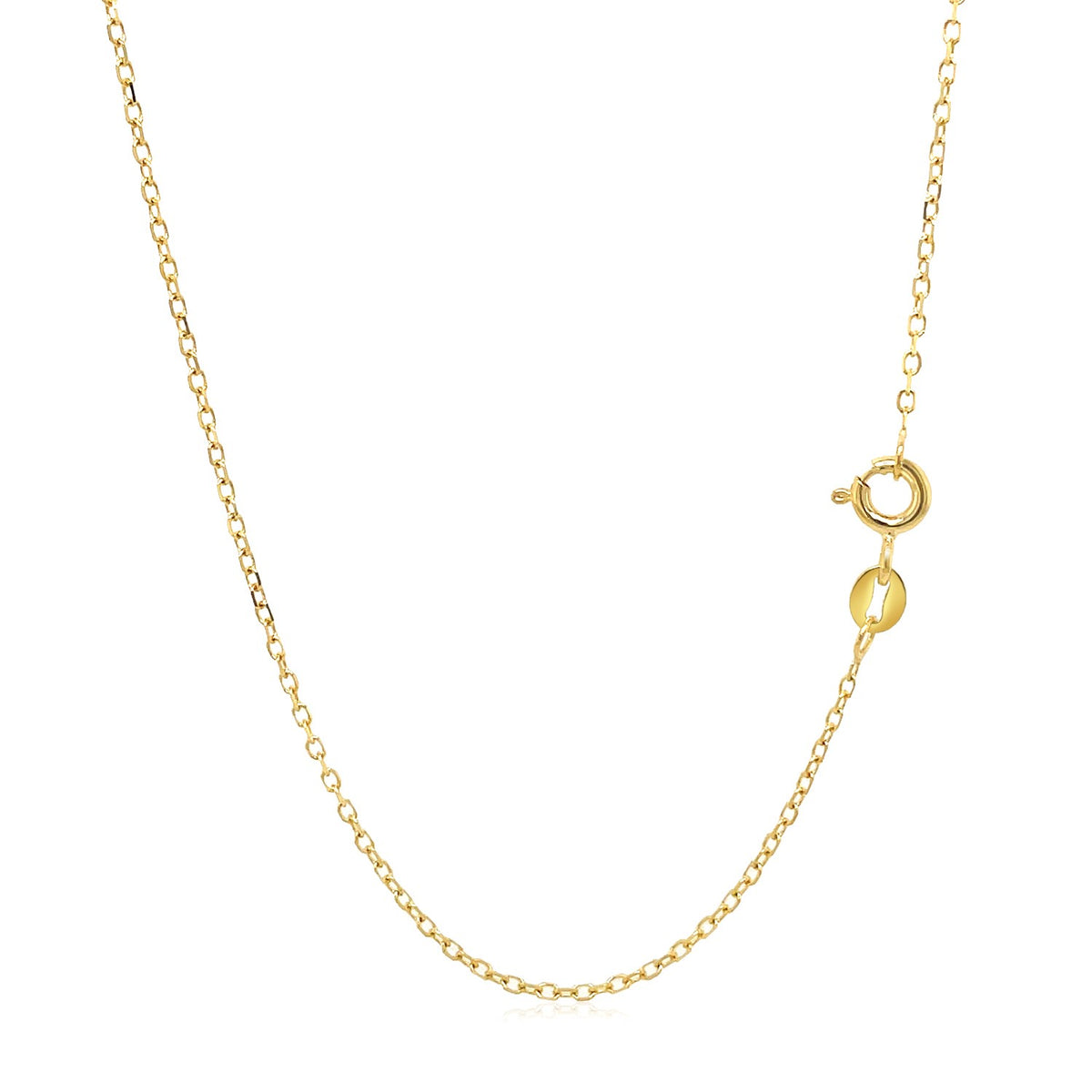14k Faceted Cable Link Chain (1.2 mm)
