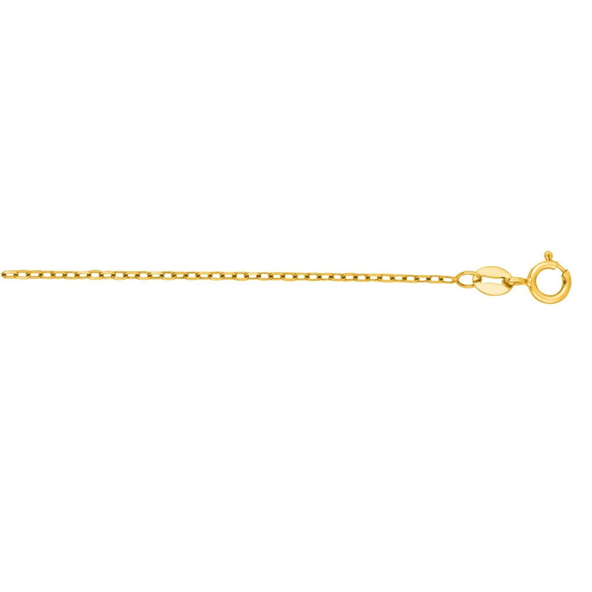 14k Faceted Cable Link Chain (1.2 mm)