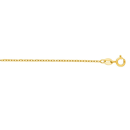 14k Faceted Cable Link Chain (1.2 mm)