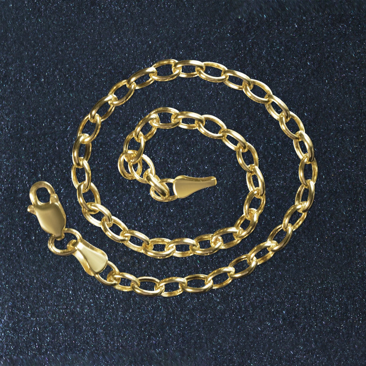 14k Oval Rolo Bracelet (3.20 mm)
