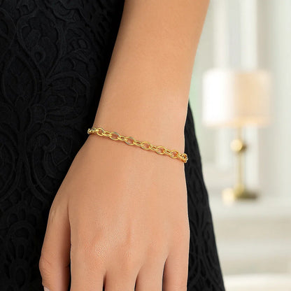 14k Oval Rolo Bracelet (3.20 mm)