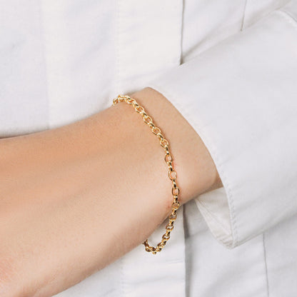 14k Oval Rolo Bracelet (3.20 mm)