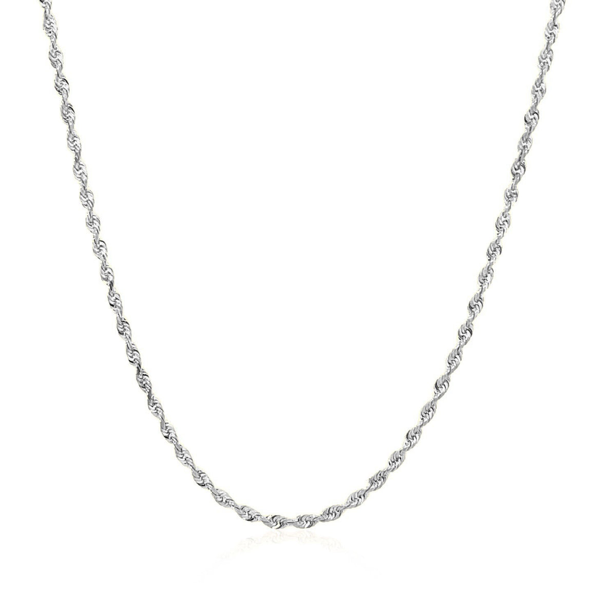 14k Yellow Gold Solid Diamond Cut Rope Chain