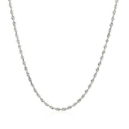 14k Yellow Gold Solid Diamond Cut Rope Chain