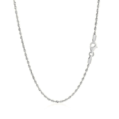 14k Yellow Gold Solid Diamond Cut Rope Chain