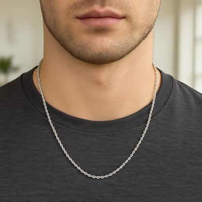 14k Yellow Gold Solid Diamond Cut Rope Chain