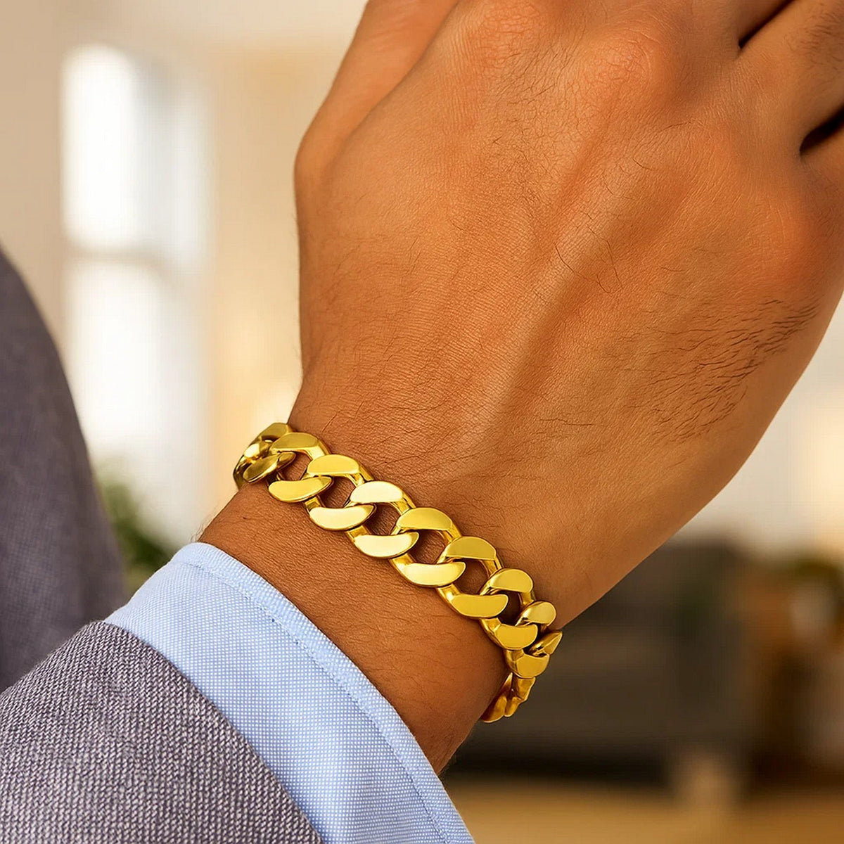 14k Solid Curb Bracelet (3.60 mm)