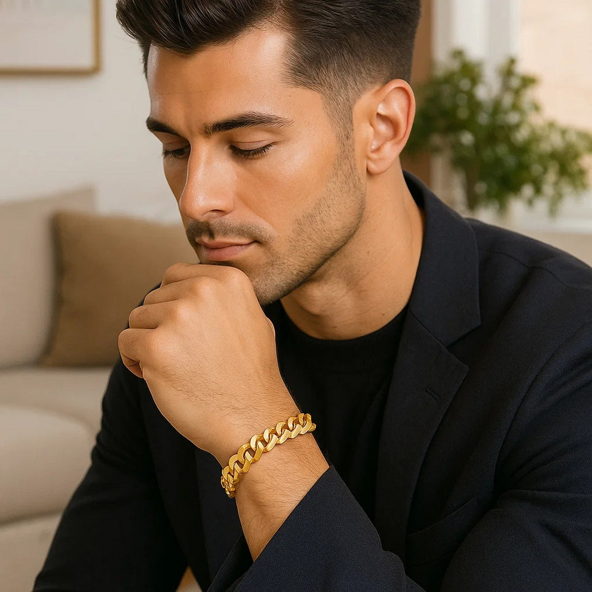 14k Solid Curb Bracelet (3.60 mm)