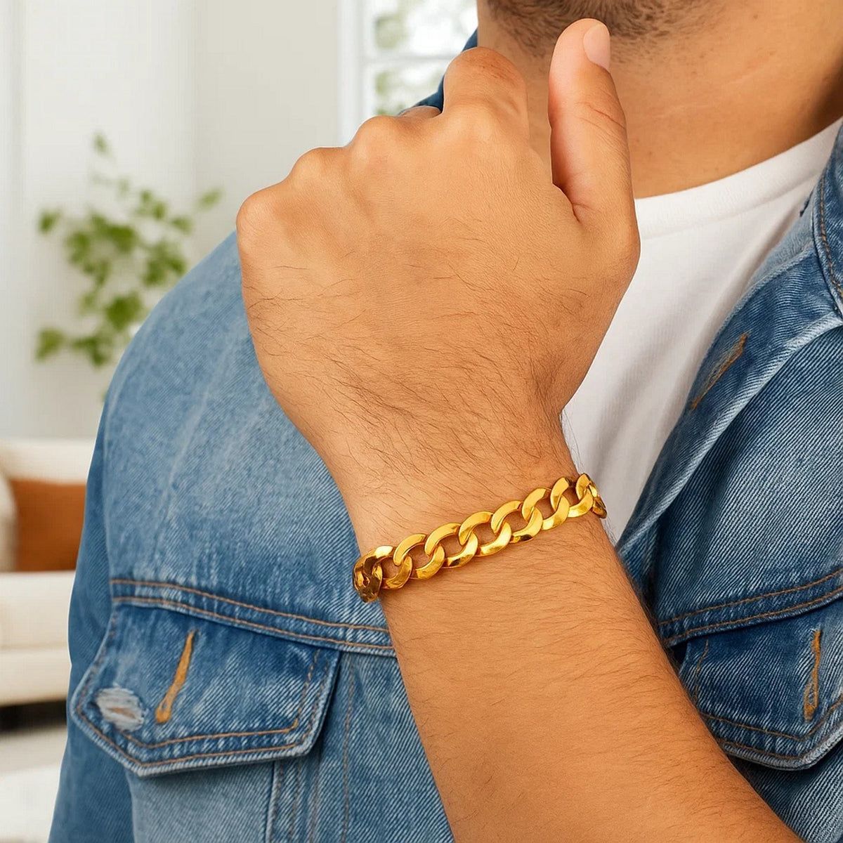 14k Solid Curb Bracelet (3.60 mm)
