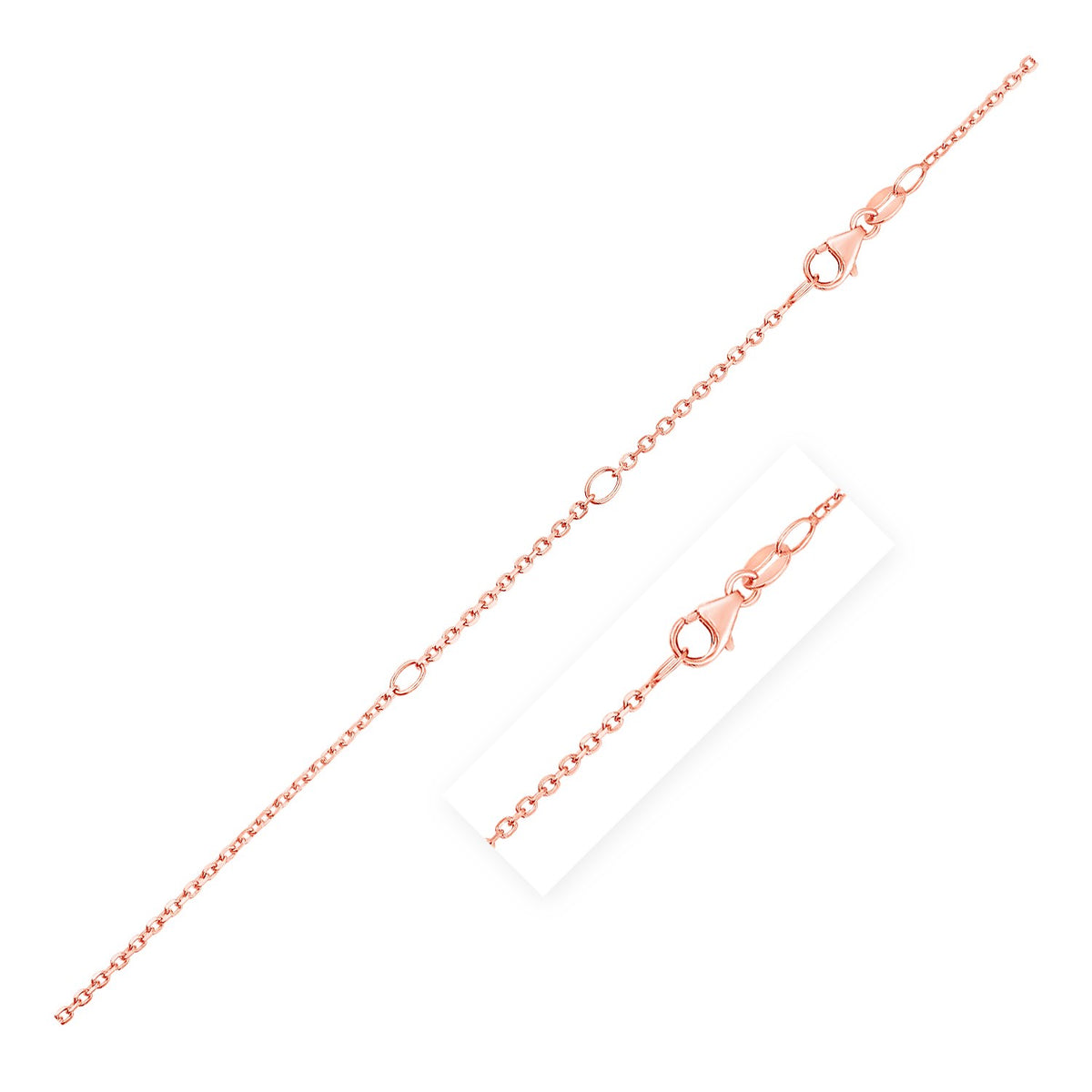 Double Extendable Cable Chain in 14k