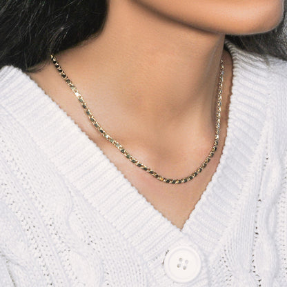 14k Yellow Gold Heart Chain