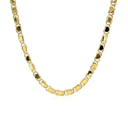 14k Yellow Gold Heart Chain