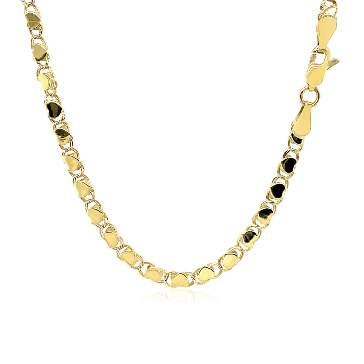 14k Yellow Gold Heart Chain